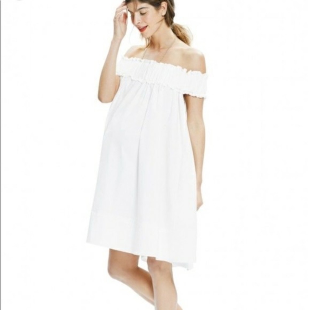 Hatch O/S white off shoulder dress